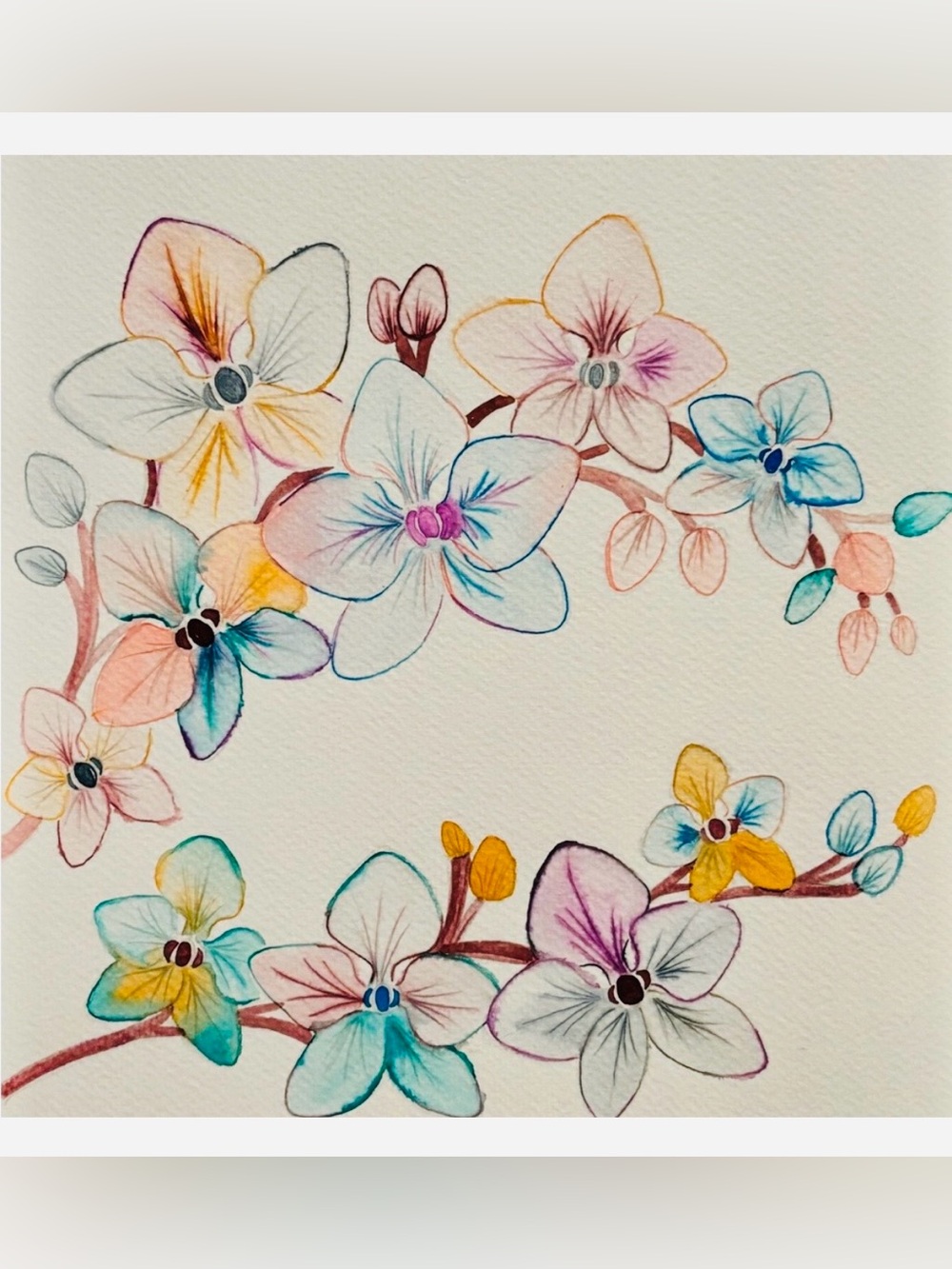 Floral Watercolor Art Illustration